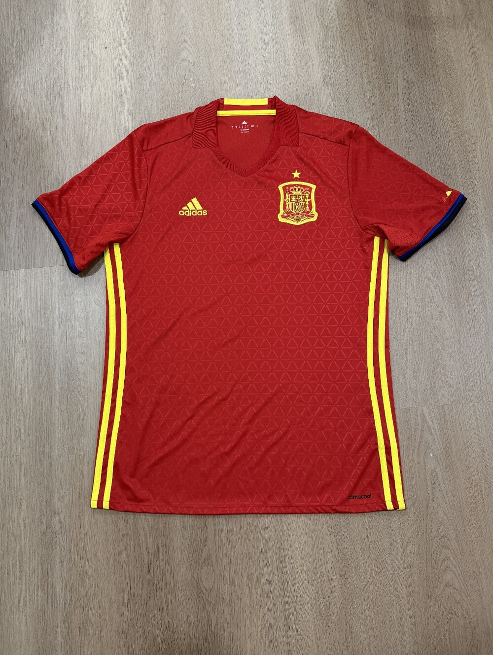 Adidas Spain 2016 Football Soccer Red Home Jersey Men's Size M Euro AI4411